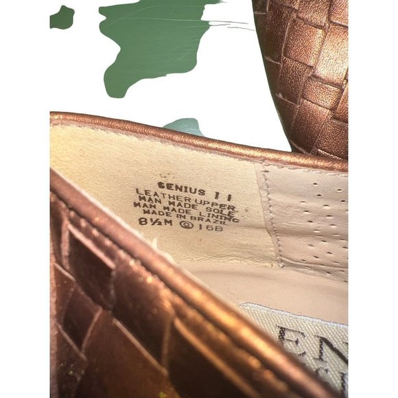 Enzo Angiolini Copper Weave Leather Flats Shoes -- 8-1/2M - Picture 10 of 10